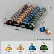 1 pièce Support de rangement pour capsules de café, styles multiples, conception coulissante, organisateur de tiroir, style coulissant peut servir de base pour machine à café, le tiroir coulissant peut contenir 40 capsules, le support de rangement peut contenir 30 capsules - Multicolore - Voir 1