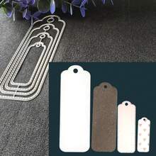 1pc Metal Cutting Die, Scrapbooking Embossing Template, Handmade Greeting Card Making Metal Cutting Tool, Gift Card Making Tool - Label - View 4