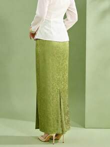 1pc Elegant Women's Green Skirt - Green - View 3