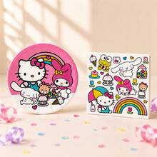 4件組 MINISO Sanrio Friends 主題派對用品套裝，甜美 Hello Kitty 設計餐具組，包含橫幅、盤子、杯子、餐巾紙，適用生日派對、畢業派對及里程碑慶祝活動 - 多件派對套裝 - 查看 3