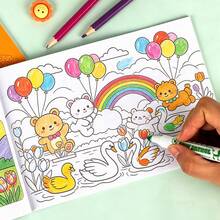 48-Page Children's Coloring Book: Coloring And Tracing, Clear Lines And Vibrant Patterns, Fun Doodle Painting Educational Toy, Perfect Birthday/Holiday Gift For Beginning Artists - 1 Random Book - 查看 7