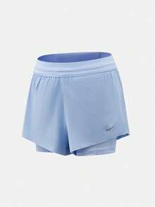 Nike Women's AS W NK SWIFT DF MR 2N1 SHRT Woven Shorts HJ5377-468 - Blue - View 1