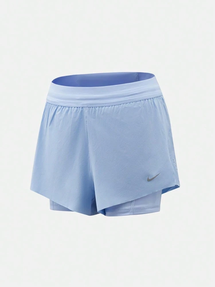 Nike Women's AS W NK SWIFT DF MR 2N1 SHRT Woven Shorts HJ5377-468 - Blue - View 1
