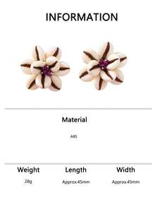 1 Pair French Vintage Berry Multicolor Handmade Shell Flower Niche Exquisite Stud Earrings, Mori Style Artistic Gentle Vibe - Seashell Flower Earrings - View 7