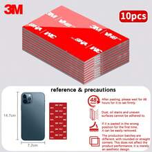 10 pcs Selotip Perekat Dua Sisi Kuat 3M, Menempel Tanpa Merusak, Cocok untuk Dekorasi Rumah, Stiker, Perekat Bingkai Foto, Tanpa Residu Setelah Dilepas, Pilihan Ukuran Bulat dan Kotak Beragam - 10 buah - View 12