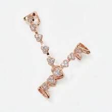 Set Of 6 Fashionable Rhinestone Heart-Shaped Hip Hop Grillz, Unisex, Suitable For Daily Wear, Music Festivals, Parties And More, Teeth - Multicolor - View 7