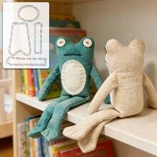 1 Piece Quirky Big-Eyed, Long-Legged Frog Patchwork Template, DIY Frog Pattern Sewing Template, Reusable PET Template, Ideal For Handmade DIY Tracing And Patchwork, Sewing Template For Positioning And Tracing, Cutting Tool For Craft Enthusiasts. - Classic - View 2