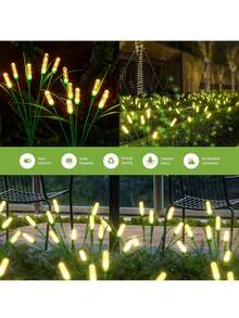 1/2/4pcs LED Solar Powered Reed Garden Lights, Outdoor Stake Lights, Lawn Landscape Lighting Decorative Lights, Suitable For Pond, Patio, Yard, Pathway - One Size Fits All - View 10