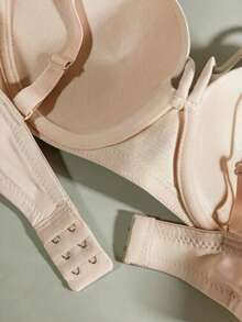 Casual Comfortable Minimalist Nude Backless Women's Bra, Seamless Deep V Sexy Knit Women's Lingerie, French Lace Underwire Casual Versatile Anti-Sagging Bra - Apricot - View 9