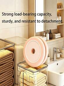 No-Drill Wall-Mounted Storage Box, Transparent Towel Storage Rack, Bathroom Wall-Mounted Organizer, Large Capacity No-Drill Bathroom Storage Rack, Bathroom Towel Storage, Closet Underwear And Clothing Storage, Kitchen Miscellaneous Item Organizer - Multicolor - View 5