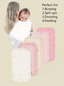 Soft & Comfortable Baby Bibs Burp Cloths, Pure Cotton Multi-Purpose Towels 5pcs/Pack - Multicolor - View 2