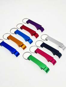 10/6/5/1pc Multifunctional Keychain Bottle Opener, Minimalist Industrial Style, Solid Color Matte Metal Finish, Long Curved One-Piece Design, Integrated Stamped Bottle Opening + Hanging Ring Design, Open Beer And Soda, Portable Key Pendant, Outdoor Portable Tool, Bar And Home Accessory, Promotional Gift, Car Accessory, Kitchen Accessory, Kitchen, Christmas, Camping, Home, Wedding, Halloween - Multicolor - View 11