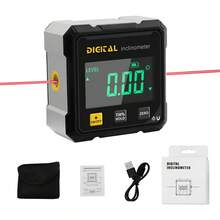 Medidor de Ángulo Digital Magnético de 4 Lados WPD con Láser, Digital - negro - Ver 1