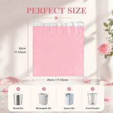 400/200/100/50pcs Pink Drawstring Trash Bags - Rose Scented Thick Leak-Proof Garbage Bags, 4-5 Gallon Small Capacity, Durable And Sturdy, Suitable For Bathroom, Kitchen And Daily Home Use - Multicolor - View 10