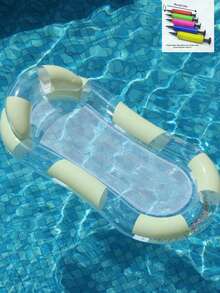 1 buah Kasur Terapung Tiup, Desain Payet Transparan, Dengan Sandaran Kepala, Gaya Minimalis, Bahan PVC, Cocok Untuk Air, Pantai, Tepi Laut, Kolam Renang, Pesta Tema, Kursi Istirahat Air Tiup, Alat Apung Kolam Renang, Rakit Kolam Renang, Aksesori Apung Air Tiup, Pompa Tiup Harus Dibeli Terpisah - Berbagai gaya - View 15