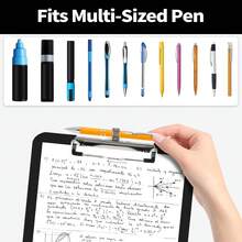 Plastic Clipboard With Pen Holder, [10% Thicker] Clip Boards 8.5x11 With Low Profile Clip, Cute Hanging Clipboard, Standard Letter Size A4 For Women Teacher, Office &Amp; School Supplies, Black - ColorA - View 3