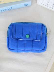1 pieza Bolsa de almacenamiento de cámara CCD acolchada de espuma, bolsa de maquillaje mini con diseño de dibujos animados dulce y lindo, bolsa para lápiz labial, bolsa para auriculares Bluetooth, organizador de cables de auriculares, bolsa de almacenamiento miscelánea, monedero con patrón de lazo bordado, estuche protector de cámara mini, monedero con diseño abatible, tarjetero de gran capacidad, bolsa para lápiz labial con diseño a cuadros lindo, tarjetero negro de moda, bolsa de almacenamiento de cámara - Multicolor - Ver 25
