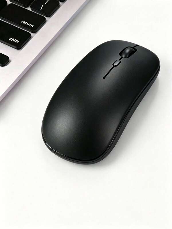 1 pièce Souris sans fil silencieuse en plastique de couleur macaron, compatible avec iPad et ordinateur portable (pile non incluse)