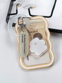 1 PC Stylish Chic Macaron-Inspired Solid Color Card Holder - Durable Plastic, Perfect For Student Meal Cards, Campus Access & Keys - Multicolor - View 11