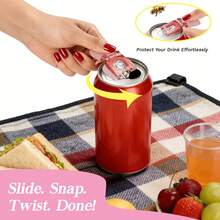 6/12pcs Colorful Soda Can Opener And Protective Cover, Suitable For Soda Cans, Prevents Insects And Dust From Entering, Suitable For Picnic, BBQ, Beach, Outdoor, Camping And Other Occasions, Kitchen Accessories - View 3