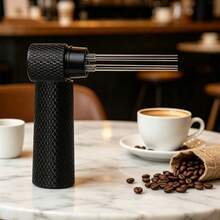 KCJLHGT Stainless Steel Coffee Powder Tamper Espresso Powder Stirrer 6 Needle Distributor Leveler WDT Tools Cafe Stirring Barista Accessories - Black - View 7