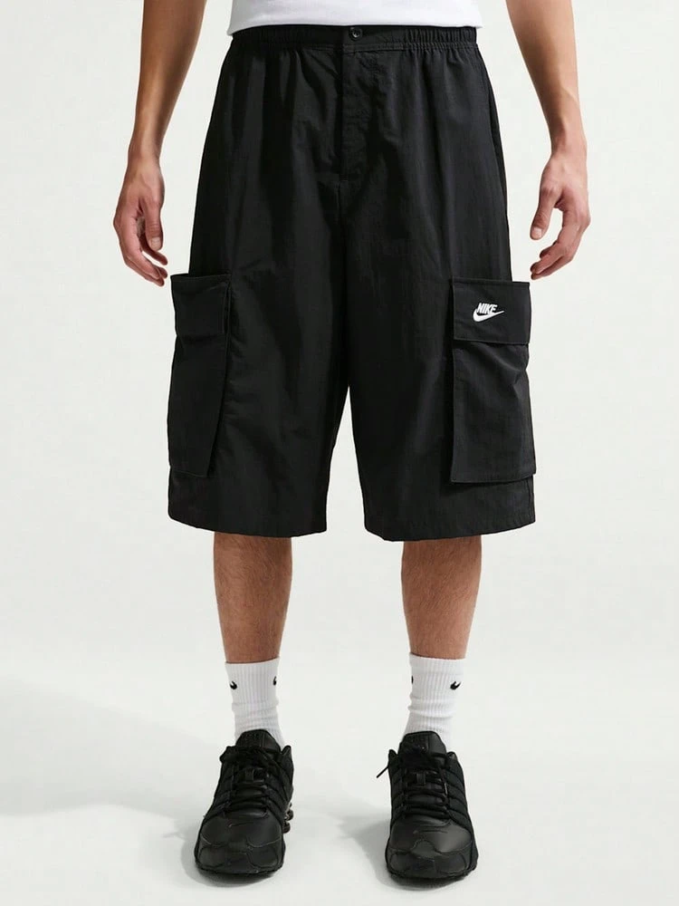 Nike Celana Pendek Olahraga Tenun Pria AS M NK CLUB OS CARGO SHORT IF8543-010 - Hitam - View 1