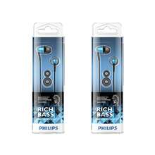PHILIPS SHE3900BL 有線入耳式耳機，深沉強勁低音立體聲耳機，3 種尺寸柔軟矽膠耳塞，鍍金 3.5mm 插頭，1.2M 銅線，10-22000Hz 寬頻響應，輕量舒適佩戴有線耳機，藍色原裝正品 - 查看 7