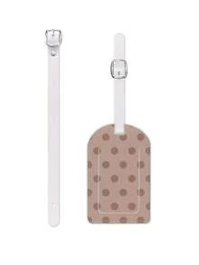 1 Set Fashionable Ins Polka Dot Pattern Painted Leather Luggage Tag, Waterproof Design, Travel Accessory Suitable For Suitcases And Cruises, With Name ID Card Anti-Loss Function, Travel Essential - Multicolor - View 8