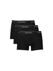 Calvin Klein [حزمة] 3 عبوات سراويل داخلية رجالية + 3 عبوات سراويل داخلية - أسود + أسود - مشاهدة 2