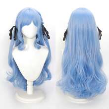 Wig Cosplay Yewell, 29 Inci, Poni Biru Langit, Seri Dream Daily, Hiasan Kepala Cosplay Jepang, Serbaguna untuk Roleplay Kartun & Anime, Cocok untuk Pesta Pribadi, Cosplay Sehari-hari, Halloween, Sakamoto Daily - Baby Blue - View 1