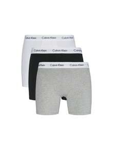 Calvin Klein [Bundle] Top Selling 3 Packs Men's Trunks + Stretch 3 Packs Men's Boxer Briefs - Black+Black/ White/ Grey - View 3