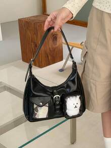 Niche Design Large Capacity Fashion Transparent Ita Bag For Women 2026 New Highly Attractive Versatile Commute Fan Idol Bag - Black - View 3