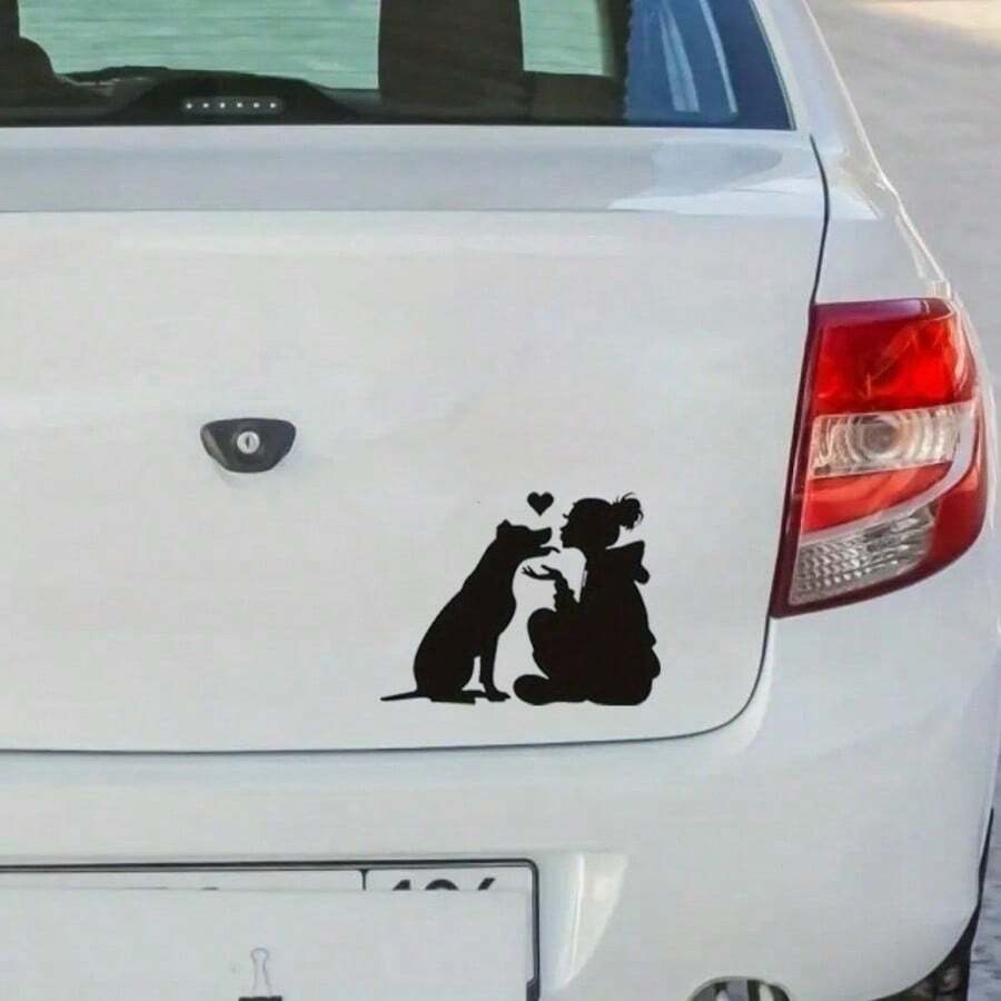 I Love My Dog, This Waterproof Car Sticker Suitable For Cars, Trucks, Refrigerators, Luggage, Windows, Motorcycles And Laptops; It Is A Car Body Scratch Sticker For Decorating Exterior Attachments - Decorative Stickers - View 1