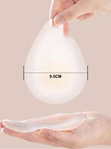 2/4pcs Women's Adhesive Teardrop-Shaped Lift-Up Breast Pads, Invisible Seamless Ultra-Thin Design - Multicolor - View 3