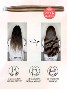 Invisible Hair Extensions Double-Sided Seamless Tape-In Hair Extensions 12-24 Inches With Mini Tape - SP4/27 - View 6
