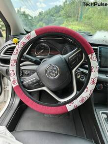 Cartoon Cute Rabbit Steering Wheel Cover, 15 Inch Elastic No Inner Ring Car Steering Wheel Cover, Perfect For Daily Driving - Little Rabbit - View 1