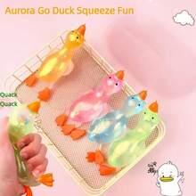1pc Soft & Squishy Slow Rebound Cute Duck Shaped Stress Relief Toy, Freely Squeezable And Stretchable, Suitable For Adults And Students To Relieve Stress And Anxiety - Squishy Toy - Soft Squishy - Squishy Toy - Crispy Squishy - Multicolor - View 4
