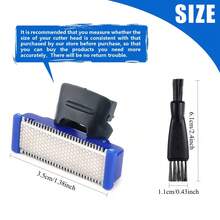 2pcs/6pcs Replacement Blade & Cleaning Brush Set, Compatible With Micro Touches Solo Trimmer And Hybrid Razor Blades, Daily Practical Grooming Accessories - Multiple Styles - View 9
