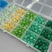 8mm Glass Beads Collection, Organized In A Box With 15 Compartments. Perfect For Beading And Projects, These Materials Are Ideal For Making Bracelets And Necklaces - Multicolor - View 10