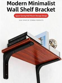2-4 buah Braket Rak Gantung Tugas Berat Baja Hitam Segitiga Braket Penyangga Sudut Pemasangan Dinding Rak Perangkat Keras Furnitur DIY - Dudukan putih 4 inci (kit aksesori - obeng) - View 5