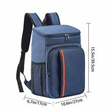 Bolsa térmica impermeable y duradera de 18L, mochila portátil de gran capacidad para almuerzo, adecuada para comida, cena, picnic, almuerzo, camping, fiesta al aire libre, cita, exterior, escuela, oficina, hotel, regalo del Día de San Valentín - gris - Ver 4