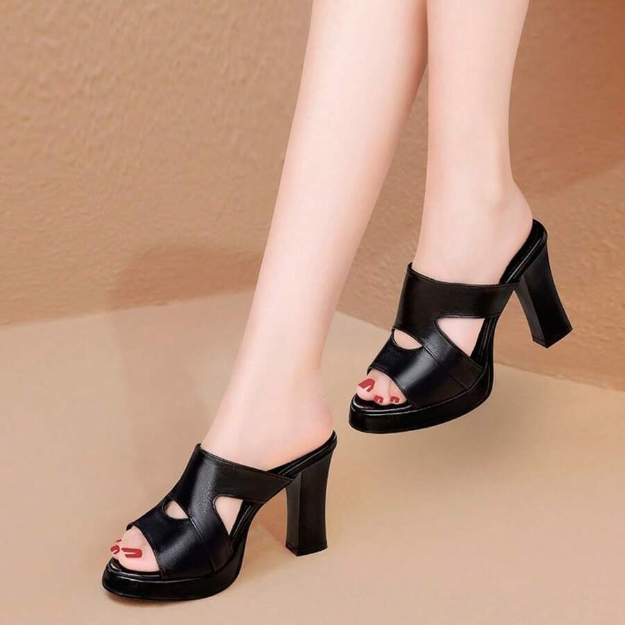 Women Flat Sandals - Black - View 1