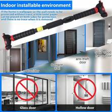 Barra de tirar ajustable para la puerta, Barra de barbilla de 440LBS pesada, No hay instalación de tornillos, Medidor de nivel incorporado, Grip de bloqueo automático, Entrenamiento de fuerza de gimna - Cabeza de toro - Ver 5