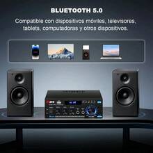 Amplificador USB Bluetooth Audio AK45 Mini Estéreo 2 Canales para Casa 80W RCA Radio FM Hzero - Tipo de Enchufe A USA (110-127V) - Ver 3