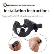 Composite Recurve Bow Brown Bristle Arrow Rest - Universal Recurve Bow, Left/Right Adjustable - Black - View 3