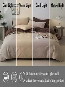3pcs 100% Polyester Duvet Cover Set (1 Duvet Cover And 2 Pillow Shams), Modern Style Home Bedding Set, Suitable For All Seasons - Multicolor - View 6