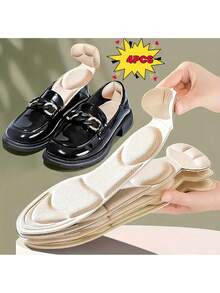 2/4pcs Memory Foam Insoles, Trimmable Unisex Arch Support Shock Absorbing Shoe Pads, Breathable Non-Slip Pressure Relief, Comfortable For Long Standing, Suitable For Sports Shoes, Casual Shoes, High Heels, Boots, Travel And Commuting - Multicolor - View 3