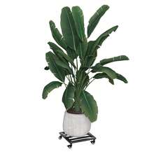 Metal Plant Trolley Set Of 2 30cm – Heavy Duty Flower Pot Stand With 360° Swivel Wheels & Lockable Brake, Iron Rolling Plant Caddy For Indoor Balcony Garden Use, Black - Square 30cm - View 9