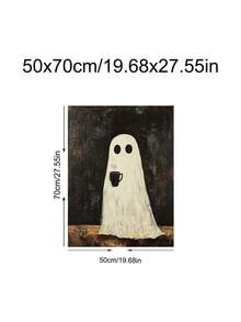 1pc Ghost & Espresso Martini Print, Halloween Bar Decor, Spooky Ghost Drinking Coffee Art, Ideal Gift, Suitable For Bedroom, Living Room, Kitchen, Wall Art, Wall Decor, Home Decor, Room Decor, Canvas Wall Art, Poster, Framed Wall Art, Optional Frame - 1PCS - View 17