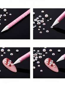 Nail Art Dotting Pen, Rhinestone Picker Pen, Gemstone Crystal Wax Pencil, Diamond Picker, Nail Art Tools, Nail Decoration - Multicolor - View 6